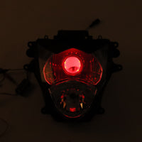 Front Motorcycle Headlight HALO Red Angel Eye Fit  2011-2020 GSXR 600 750 K11
