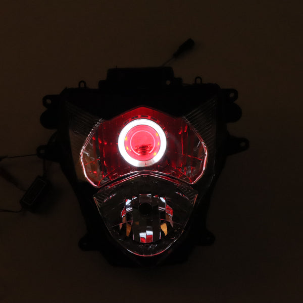 Front Motorcycle Headlight HALO Red Angel Eye Fit  2011-2020 GSXR 600 750 K11