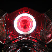 Front Motorcycle Headlight HALO Red Angel Eye Fit  2011-2020 GSXR 600 750 K11