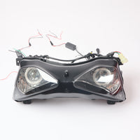 Front Motorcycle Headlight Headlamp Blue Angel/Demon Eye Fit  2003-2004 ZX6R ZX636