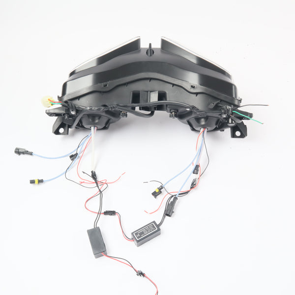 Front Motorcycle Headlight Headlamp HALO Red Angel/Demon Eye Fit  2003-2004 ZX6R ZX636