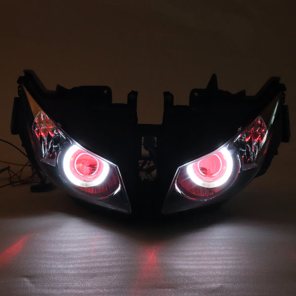 Front Motorcycle Headlight HALO Red Angel Eye Fit Honda 2012-2016 CBR1000RR