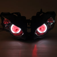 Front Motorcycle Headlight HALO Red Angel Eye Fit Honda 2008-2011 CBR1000RR