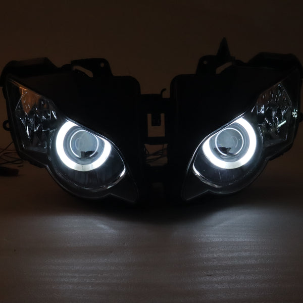 Front Motorcycle Headlight HALO Red Angel Eye Fit Honda 2008-2011 CBR1000RR