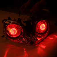 Front Motorcycle Headlight HALO Red Angel Eye Fit Honda 2001-2007 CBR600RR F4I