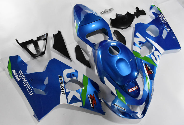 NT Fairing Fit for Suzuki 2004-2005 GSXR600/750 N093- Blue White | ABS Injection, US Stock