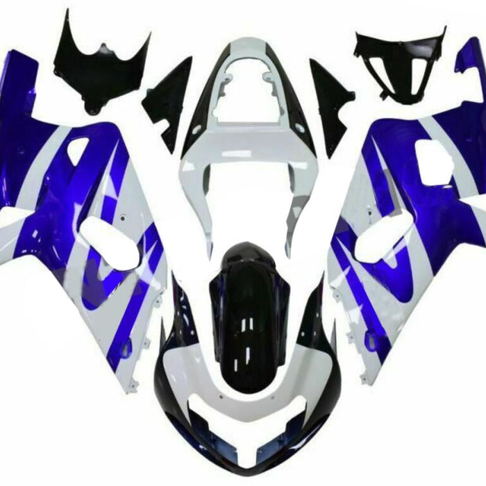 NT Aftermarket Injection ABS Plastic Fairing Fit for GSXR 600/750 2001-2003 Blue White N015