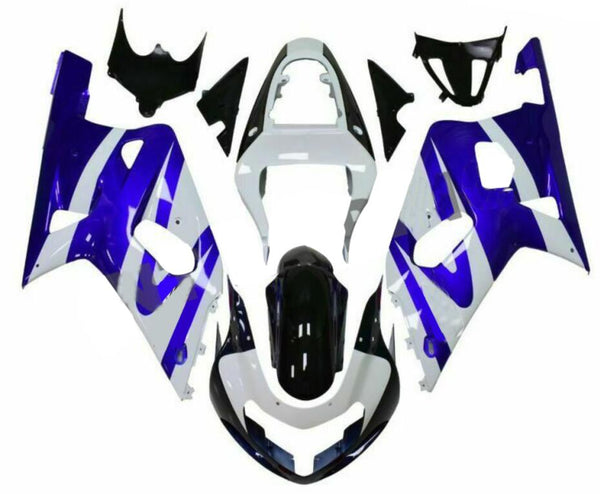 NT Aftermarket Injection ABS Plastic Fairing Fit for GSXR 600/750 2001-2003 Blue White N015
