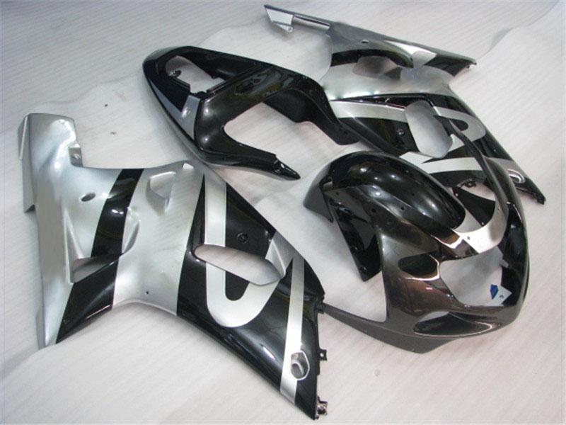 NT Fairing Fit for Suzuki 2001-2003 GSXR600/750 N048- Silver Black | ABS Injection