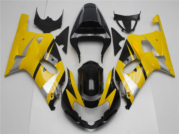 NT Aftermarket Injection ABS Plastic Fairing Fit for GSXR 600/750 2001-2003 Yellow Black N017