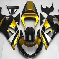 NT Aftermarket Injection ABS Plastic Fairing Fit for GSXR 600/750 2001-2003 Golden Black N018