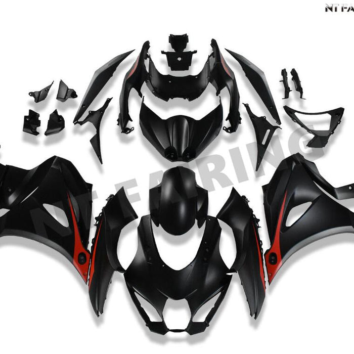 NT Aftermarket Injection ABS Plastic Fairing Fit for GSXR 1000 2017-2025 Black Red N004