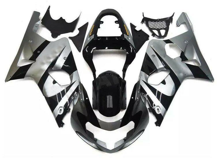 NT Fairing Fit for Suzuki 2000-2002 GSXR 1000 N001- Silver Black | ABS Injection