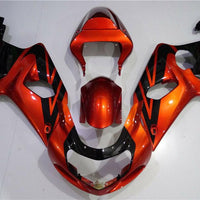 NT Aftermarket Injection ABS Plastic Fairing Fit for GSXR 1000 2000-2002 Orange Black N006