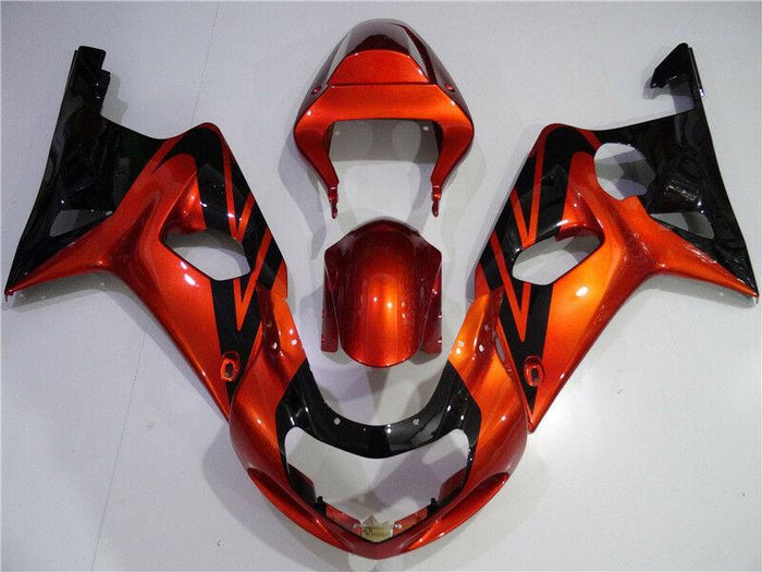 NT Aftermarket Injection ABS Plastic Fairing Fit for GSXR 1000 2000-2002 Orange Black N006