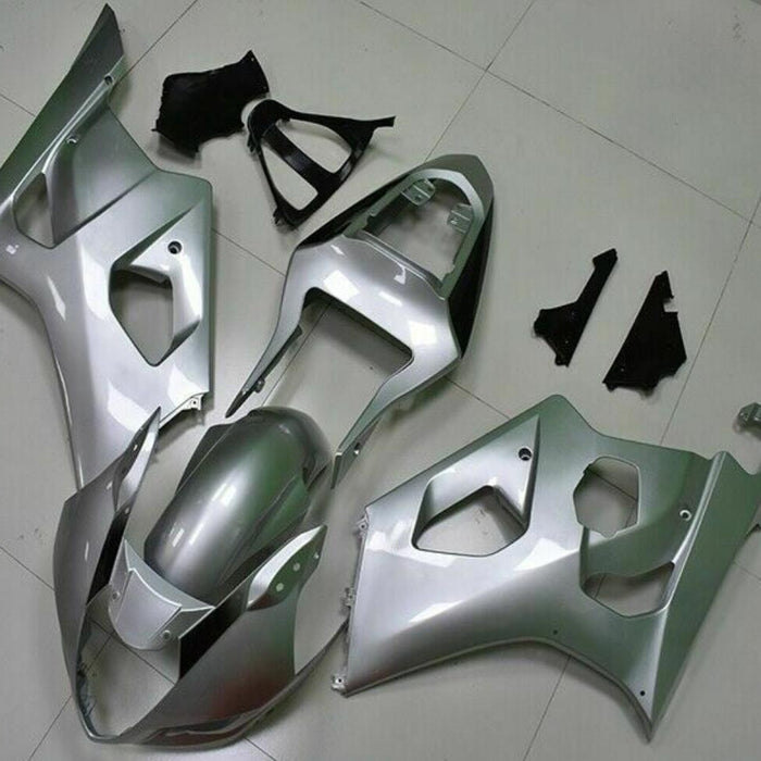 NT Aftermarket Injection ABS Plastic Fairing Fit for GSXR 1000 2003-2004 Silver N007