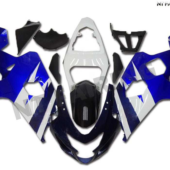 NT Aftermarket Injection ABS Plastic Fairing Fit for GSXR 600/750 2004-2005 Blue White N005