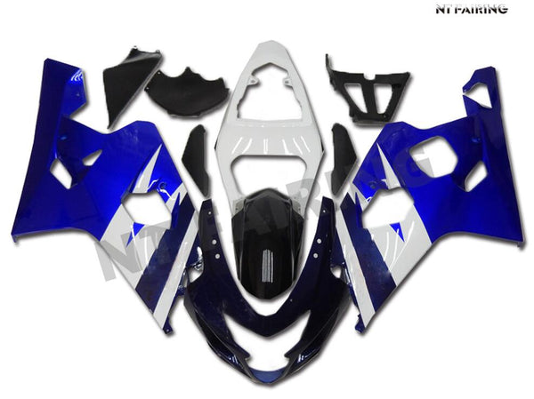 NT Aftermarket Injection ABS Plastic Fairing Fit for GSXR 600/750 2004-2005 Blue White N005