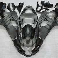 NT Aftermarket Injection ABS Plastic Fairing Fit for GSXR 600/750 2004-2005 Black Gray N015