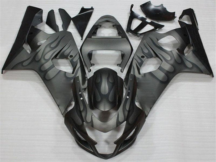 NT Aftermarket Injection ABS Plastic Fairing Fit for GSXR 600/750 2004-2005 Black Gray N015
