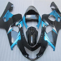 NT Aftermarket Injection ABS Plastic Fairing Fit for GSXR 600/750 2004-2005 Blue Black