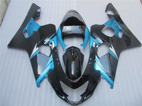 NT Aftermarket Injection ABS Plastic Fairing Fit for GSXR 600/750 2004-2005 Blue Black