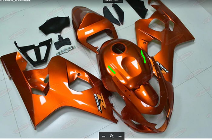 NT Aftermarket Injection ABS Plastic Fairing Fit for GSXR 600/750 2004-2005 Orange N0003