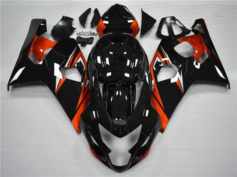 NT Fairing Fit for Suzuki 2004-2005 GSXR600/750 N011- Orange Black | ABS Injection, US Stock