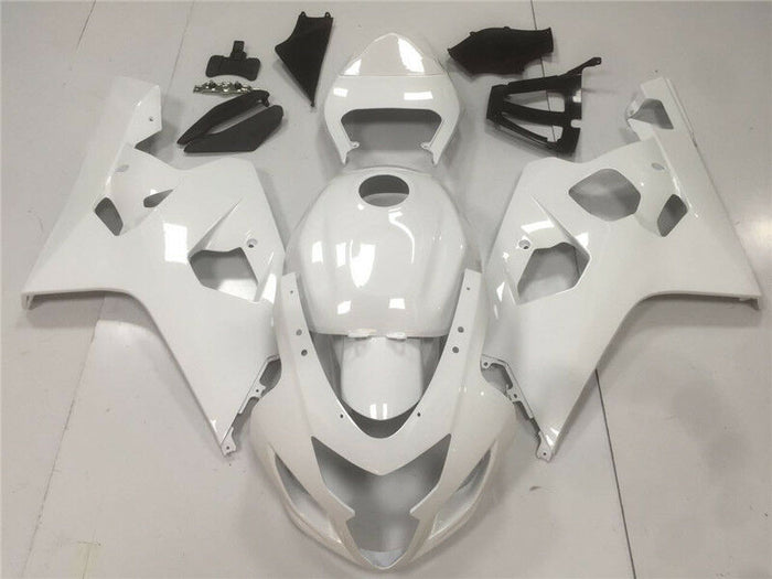 NT Aftermarket Injection ABS Plastic Fairing Fit for GSXR 600/750 2004-2005 Glossy White N014