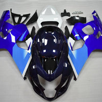 US STOCK NT Aftermarket Injection ABS Plastic Fairing Fit for GSXR 600/750 2004-2005 Blue White N024 Available in CA