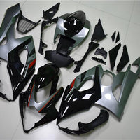 NT Aftermarket Injection ABS Plastic Fairing Fit for GSXR 1000 2005-2006 Black Silver N003