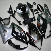 NT Aftermarket Injection ABS Plastic Fairing Fit for GSXR 1000 2005-2006 Black Silver N003