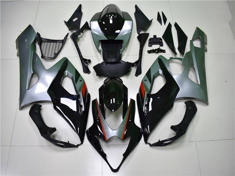 NT Fairing Fit for Suzuki 2005-2006 GSXR 1000 N003- Black Silver | ABS Injection