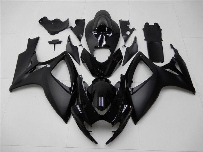NT Aftermarket Injection ABS Plastic Fairing Fit for GSXR 600/750 2006-2007 Glossy Matte Black N004