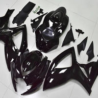NT Aftermarket Injection ABS Plastic Fairing Fit for GSXR 600/750 2006-2007 Glossy Black N008