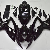NT Aftermarket Injection ABS Plastic Fairing Fit for GSXR 600/750 2006-2007 Glossy Black N008