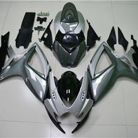 US STOCK NT Aftermarket Injection ABS Plastic Fairing Fit for GSXR 600/750 2006-2007 Silver Gray N042 Available in CA
