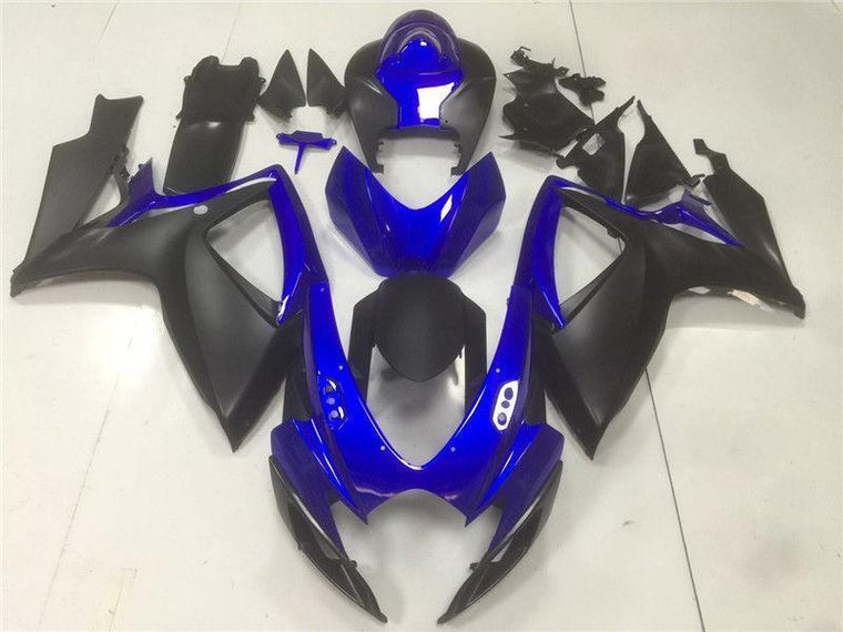 NT Fairing Fit for Suzuki 2006-2007 GSXR600/750 N104- Black Blue | ABS Injection, US Stock