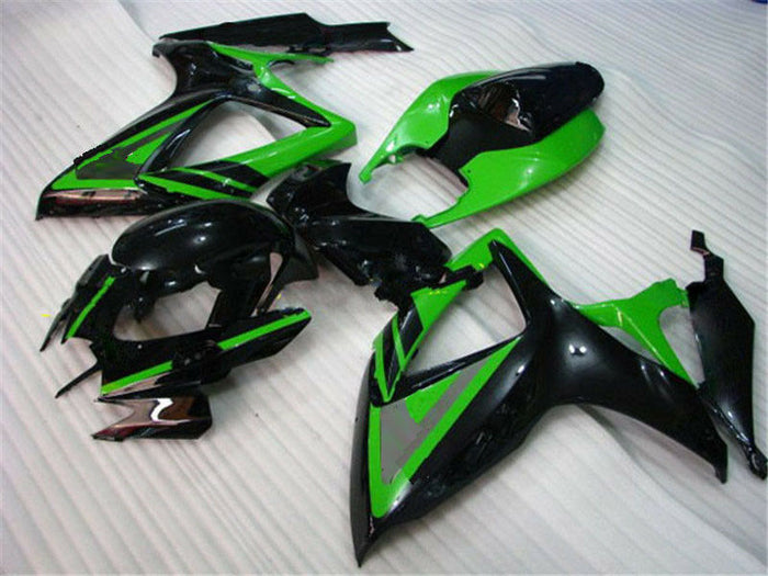 NT Aftermarket Injection ABS Plastic Fairing Kit Fit for GSXR 600/750 2006 2007 Green Black N0001