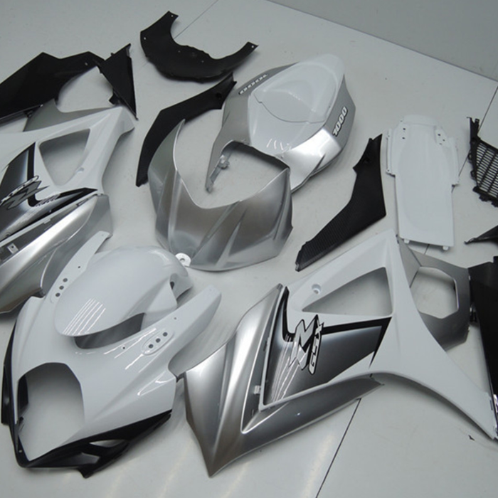 NT Aftermarket Injection ABS Plastic Fairing Fit for GSXR 1000 2007-2008 White Silver Black N003
