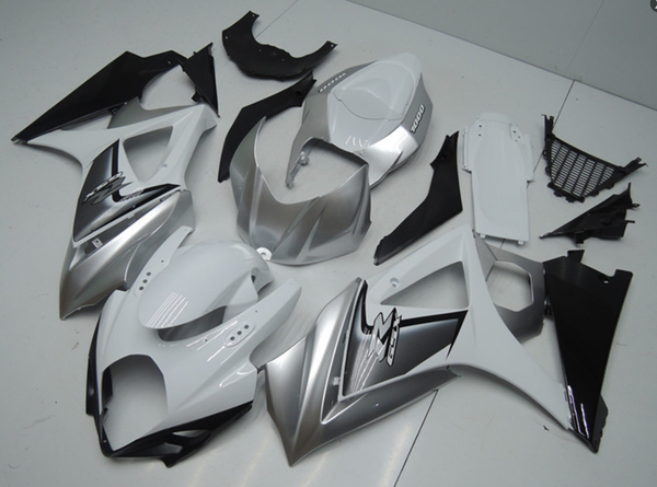 NT Aftermarket Injection ABS Plastic Fairing Fit for GSXR 1000 2007-2008 White Silver Black N003