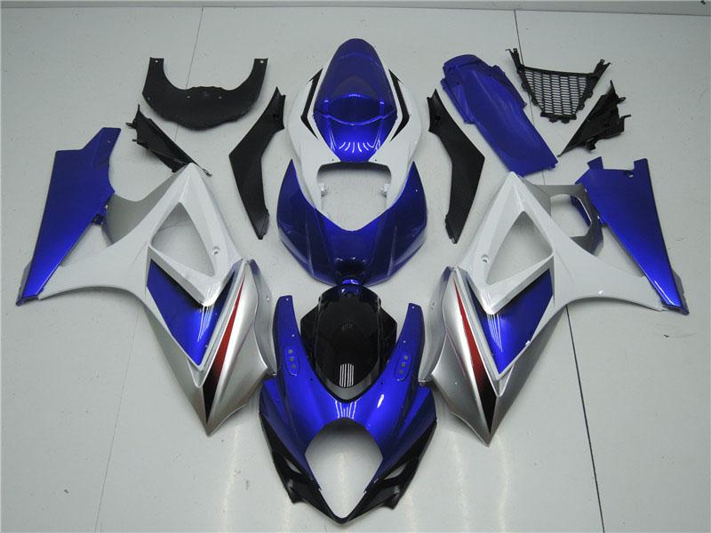 NT Fairing Fit for Suzuki 2007-2008 GSXR 1000 N053- Blue White | ABS Injection
