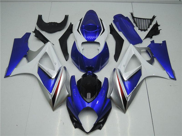 US STOCK NT Aftermarket Injection ABS Plastic Fairing Fit for GSXR 1000 2007-2008 Blue White N053 Available in CA