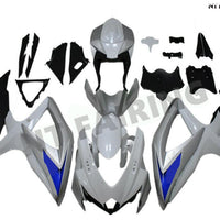 NT Aftermarket Injection ABS Plastic Fairing Fit for GSXR 600/750 2008-2010 White Silver Black N001