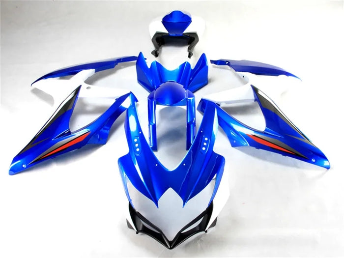 NT Aftermarket Injection ABS Plastic Fairing Fit for GSXR 600/750 2008-2010 Blue White N009