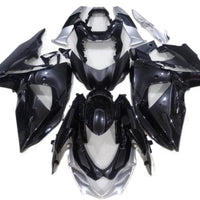 NT Aftermarket Injection ABS Plastic Fairing Fit for GSXR 1000 2009-2016 Black Silver N002