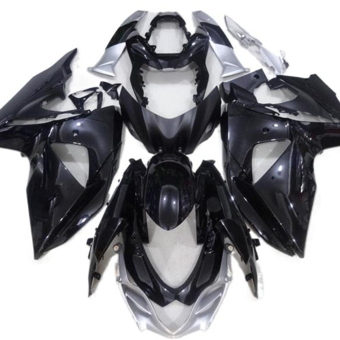 NT Aftermarket Injection ABS Plastic Fairing Fit for GSXR 1000 2009-2016 Black Silver N002