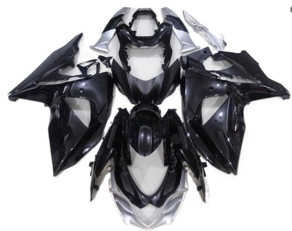 NT Aftermarket Injection ABS Plastic Fairing Fit for GSXR 1000 2009-2016 Black Silver N002