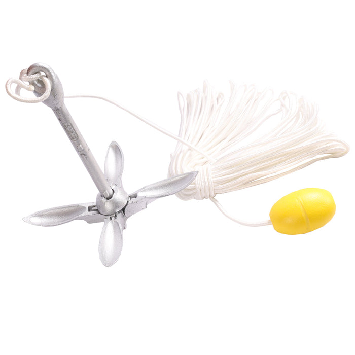 Best Marine Boat Anchor | 3.3/5.5 Pound Kayak Anchor Kit | Kayak Fishing Accessories | Folding Anchors for PWC, Jet Ski, SUP Paddle Board & Canoe | Foldable Trolley Gear & Equipment System