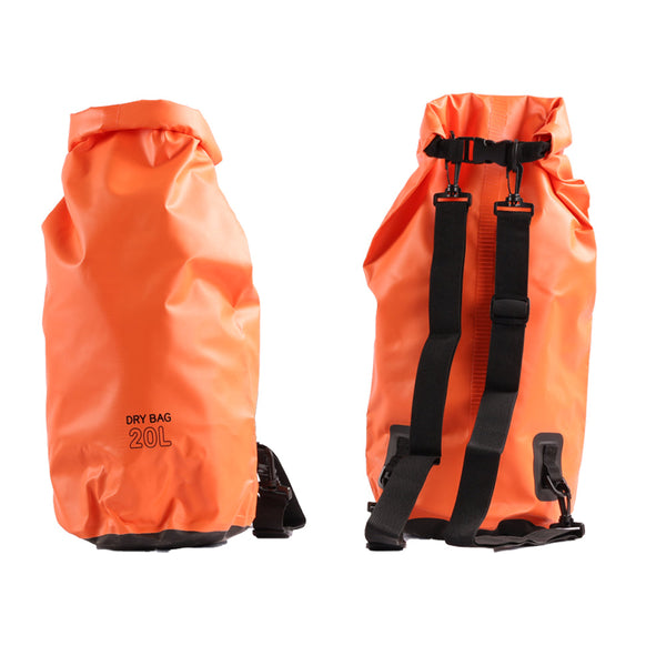 Waterproof Dry Bag - Roll top dry compression bag to keep equipment dry for kayaking, beach, rafting, boating, hiking, camping and fishing - 20L capacity.
